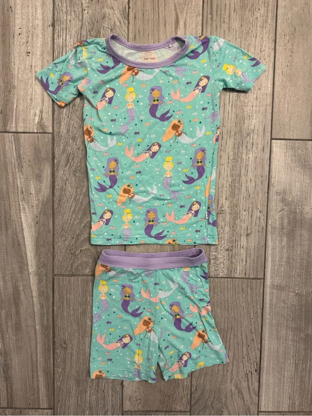 Little Sleepies Mermaid Magic short sleeve pajama set